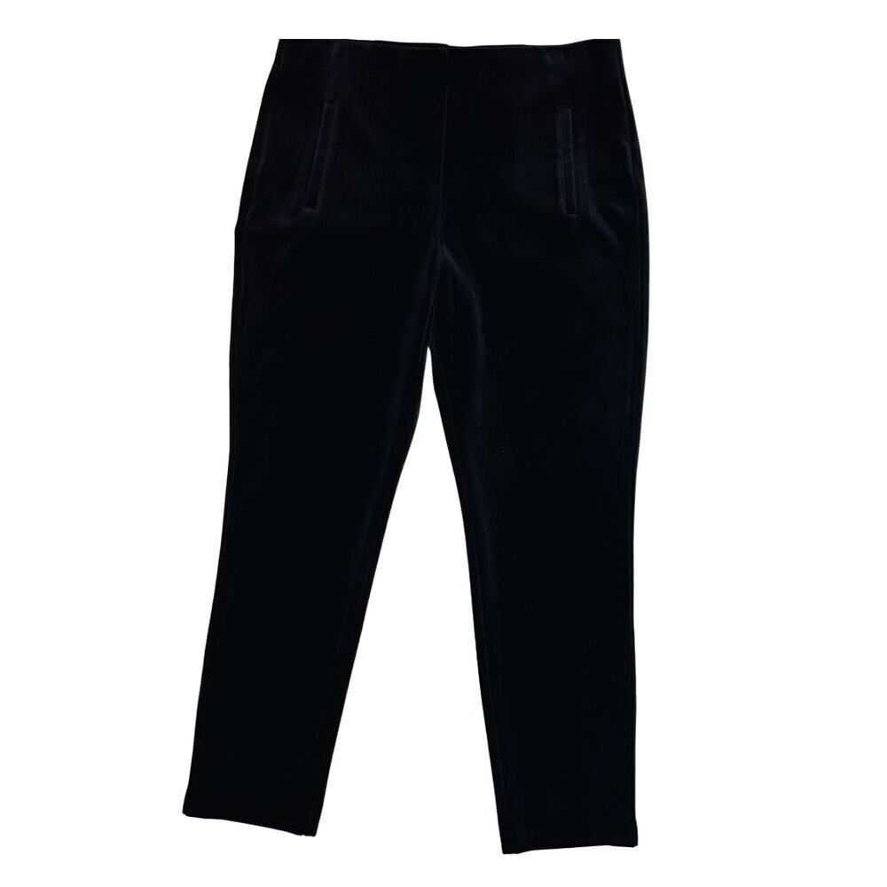 Chico's Juliet So-Slimming Velvet Pull-On Ankle Pant Black 8